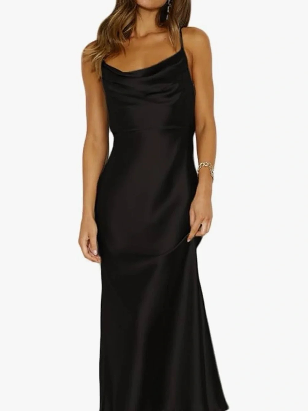 black silk dress forever 21 Forever 21 Slip Dress Small Black Satin Indie Edgy Elevated Retro Glam NEW